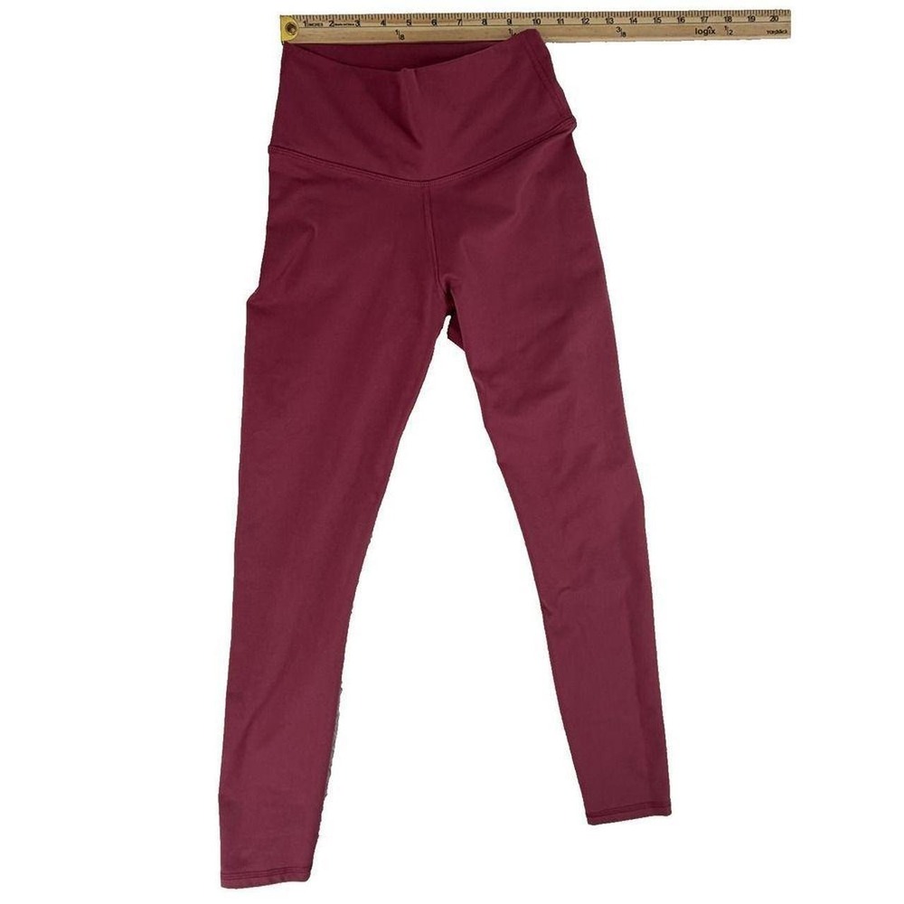 Fabletics High Waisted‎ Leggings Burgundy Maroon Yoga Pants Womens Small
